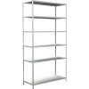 Kovový regál Schulte 4546-W 2300x1200x500 mm, 6 políc, nosnosť 510 kg, biely