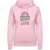 AWDis Hoodie Mikina - Pozitívna myseľ, život - Bábätkovská ružová - M - Dámske