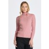 ROLÁK GANT STRETCH COTTON CABLE TURTLENECK CALIFORNIA PINK MELANGE