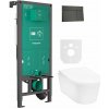 Súprava WC misa Hansgrohe EluPura S 60343450, splachovacie tlačidlo Hansgrohe Element E 66003340, 01022180, 60148450