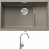 Blanco SUBLINE 700 U Level tartufo + kôš z nerezu 523459 + Blanco MIDA chróm 517742