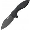 KUBEY Noble Blackwashed Sandvik 14C28N Blade Black G10 Linerlock KU236O