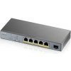 Zyxel GS1350-6HP, 6 Port managed CCTV PoE switch, long range, 60W, 802.3BT GS1350-6HP-EU0101F