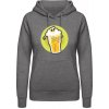 AWDis Hoodie Mikina - Dizajn - Smrtka v pivnom pohári - Uhlíková - XXL - Dámske
