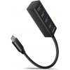 AXAGON HUE-M1C, 4x USB 3.2 Gen 1 MINI hub, kovový, kabel USB-C 20cm HUE-M1C