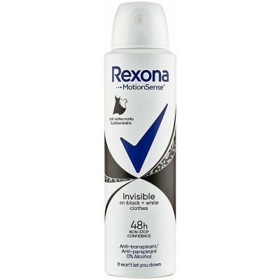 Rexona Invisible on Black + White Clothes antiperspirant sprej 150 ml