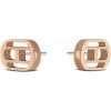 Tommy Hilfiger Minimalistické bronzové náušnice kôstky Interlocking 2780548
