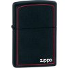 Benzínový zapalovač Zippo Black Matte with Zippo & Border 26117