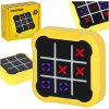 KIK Kolo krížov elektronická logická hra tic tac toe konzola prenosná žltá