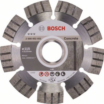 BOSCH Diamantový deliaci kotúč Best for Concrete 115 x 22,23 x 2,2 x 12 mm 2608602651