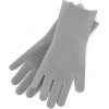Jenifer 2542 Silikónové rukavice s hubkou, sivá