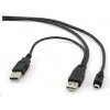 Gembird CCP-USB22-AM5P-3 USB 2.0 s dvojitým napájením, 0,9m