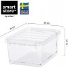SMARTSTORE Úložný box, plastový, 8 l, čierne úchytky, 