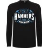 Superfutbal Pánske tričko dlhý rukáv Hammers, čierne Veľkosť: M