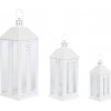 Craftenwood Lampa Home ESPRIT Biela Sklo Železo Shabby Chic 20 x 20 x 55 cm (3 ks)