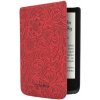PocketBook HPUC-632-R-F puzdro Shell red flowers, červené