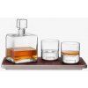 Súprava na whisky s jaseňovým podnosom a korkom - LSA International