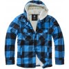 Bunda Brandit Lumberjacket Hooded - modrá-čierna, XL