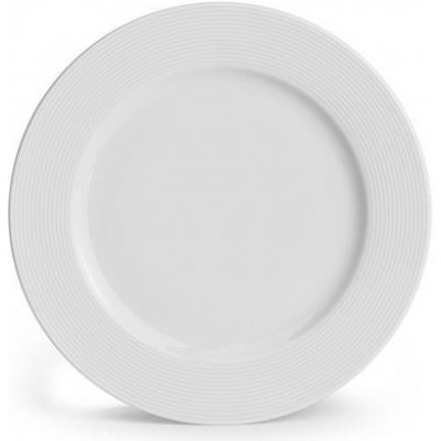 Plytký tanier, porcelán, 27 cm, 6 ks, ROTBERG, "Elegante", biely