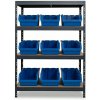 Majster Regál Nitová polica 5L 180X120X45 ANTR TEXT MATE+Ergobox 4 modrá, Modrá