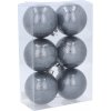 Sada 6 gulí na vianočný stromček 6 cm v sivej farbe sivá