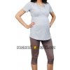 Be MaaMaa Tehotenské farebné legíny 3/4 dĺžky - tm. béžová, veľ. XL, XL (42)