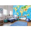 Samolepiaca vliesová fototapeta Ilustrácie mapy sveta 375 x 250 cm