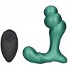 Ouch! Stacked Vibrating Prostate Massager with Remote Control Metallic Green