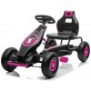 LEAN CARS Šľapacia kára Gokart G18 s nafukovacími kolesami - ružová 2025