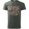 Vlajky štátov - Európa - Klasické pánske tričko vyššej gramáže - 2XL ( Tm. bridlica (šedozelená) )