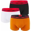 HUGO - boxerky 3PACK eco friendly organic cotton in black & orange tones-XXL (108-117 cm)