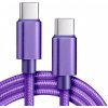 Rýchlonabíjací a dátový kábel Madvell USB-C 60W 1 až 2 metre fialová Délka: 1 meter