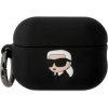 Karl Lagerfeld AirPods Pro 2 cover black Silicone Karl Head 3D (KLAP2RUNIKK)