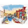 Diamondi Diamantové maľovanie - OSTROV BURANO V BENÁTKACH Rámovanie: vypnuté plátno na rám, Rozmer: 40x50 cm