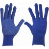 EXTOL CRAFT Rukavice z polyesteru s PVC terčíkmi na dlani, velkost 8