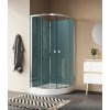 SANSWISS MODUL 1200 D20SR 90 x 90 VARIANTA 3 štvrťkruhový sprchový box kompletný, profil chróm, sklo číre - 2 – rohová