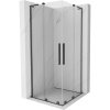 Mexen Velar L Duo sprchový kút posuvný 90 x 90 cm, priehľadný, brúsená zbraňová šedá - 871-090-090-02-03-66