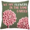 Obliečka na Vankúš z Potlačenej Bavlny – We Are Flowers – Olivová