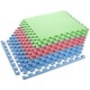 One Fitness Ochranná puzzle podložka MP10 zelená-modrá-červená