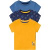 LUPILU® detské bavlnené tričko pre bábätká BIO 3kusy námornícka modrá modrá žltá