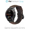 FixPremium - Kožený Remienok pre Garmin (QuickFit 22mm), hnedý