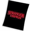 Carbotex Detská mikroplyšová deka 130 x 170 cm - Stranger Things Black