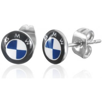 Šperky eshop Okrúhle puzetové náušnice z ocele svetlomodré logo BMW Q1.4 od  1,8 € - Heureka.sk