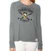 Dámské tričko Pittsburgh Penguins NHL Original Retro Brand Women's 2017 Stanley Cup Champions Relaxed Raglan Long Sleeve T-Shirt - Gray Veľkosť: S
