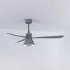 FARO BARCELONA Stropný ventilátor Amelia Cone, LED svietidlo sivá - 33762-24