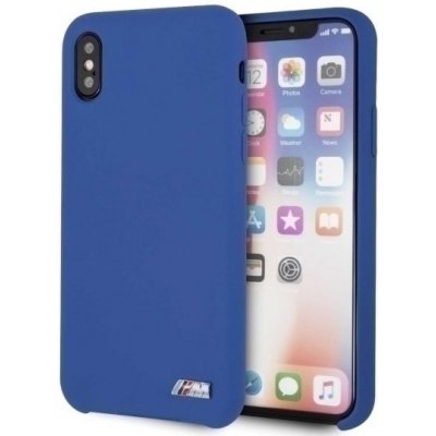 Púzdro BMW iPhone X/Xs Navy Silicone M Collection modré