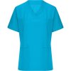 James & Nicholson Tričko JN 3103, elastické, kazak s výstřihem do V, krátký rukáv, dámské COT02310344014-turquoise Tyrkysová 4XL
