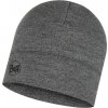 Buff Merino Wool Hat Midweight light grey melange