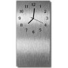 Nástenné hodiny vertikálne Oceľové kovové striebro 30x60 cm