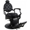 Retro barber kreslo RENOIR BLACK - matná čierna